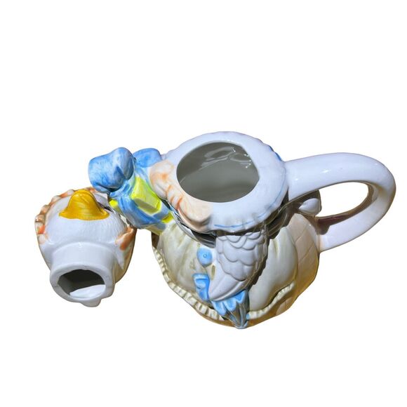 Vintage Heritage Mint Figural Ceramic Lady Mama Duck Teapot Decor Only 7x7.5‎ in - Picture 8 of 11